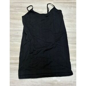 Feathers Maternity Camisole Tank Top Black One Size Seamless Adjustable Straps